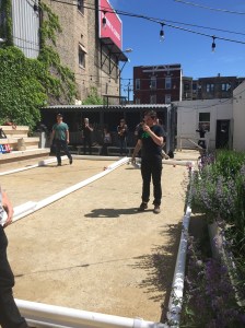 Bocce court! What a beautiful day in Chicago!