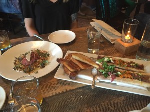 STEAK TAR TAR and BONE MARROW!!! YUMMM 