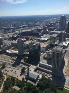 The view from inside the Arch. 